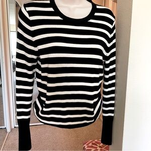 ZARA Knit Stripe Soft Long Sleeve Sweater Top